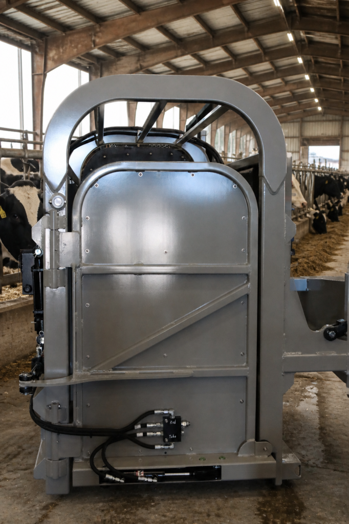 Hydraulic Rear Door on a Tuffy Tables Hoof Trimming Chute